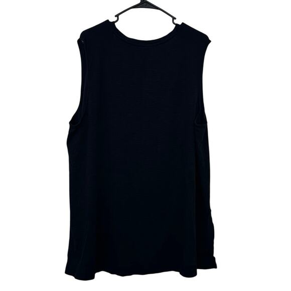 J. Jill Women’s Pima Sleeveless Tunic Tank Top Size 3X Black Minimalist Casual - Picture 2 of 9